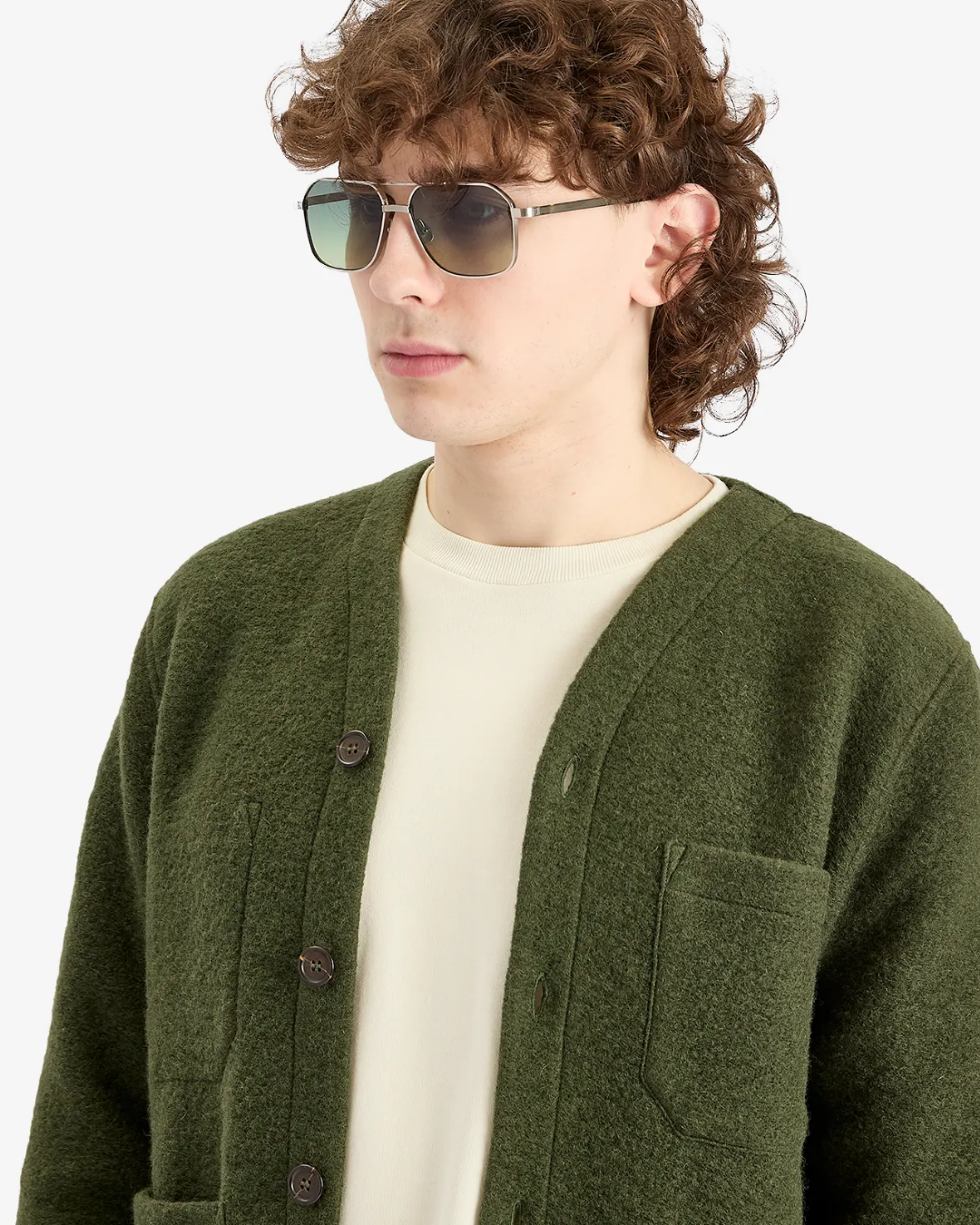 MOSCOT MINGLE SUNGLASSES - SILVER FOREST WOOD