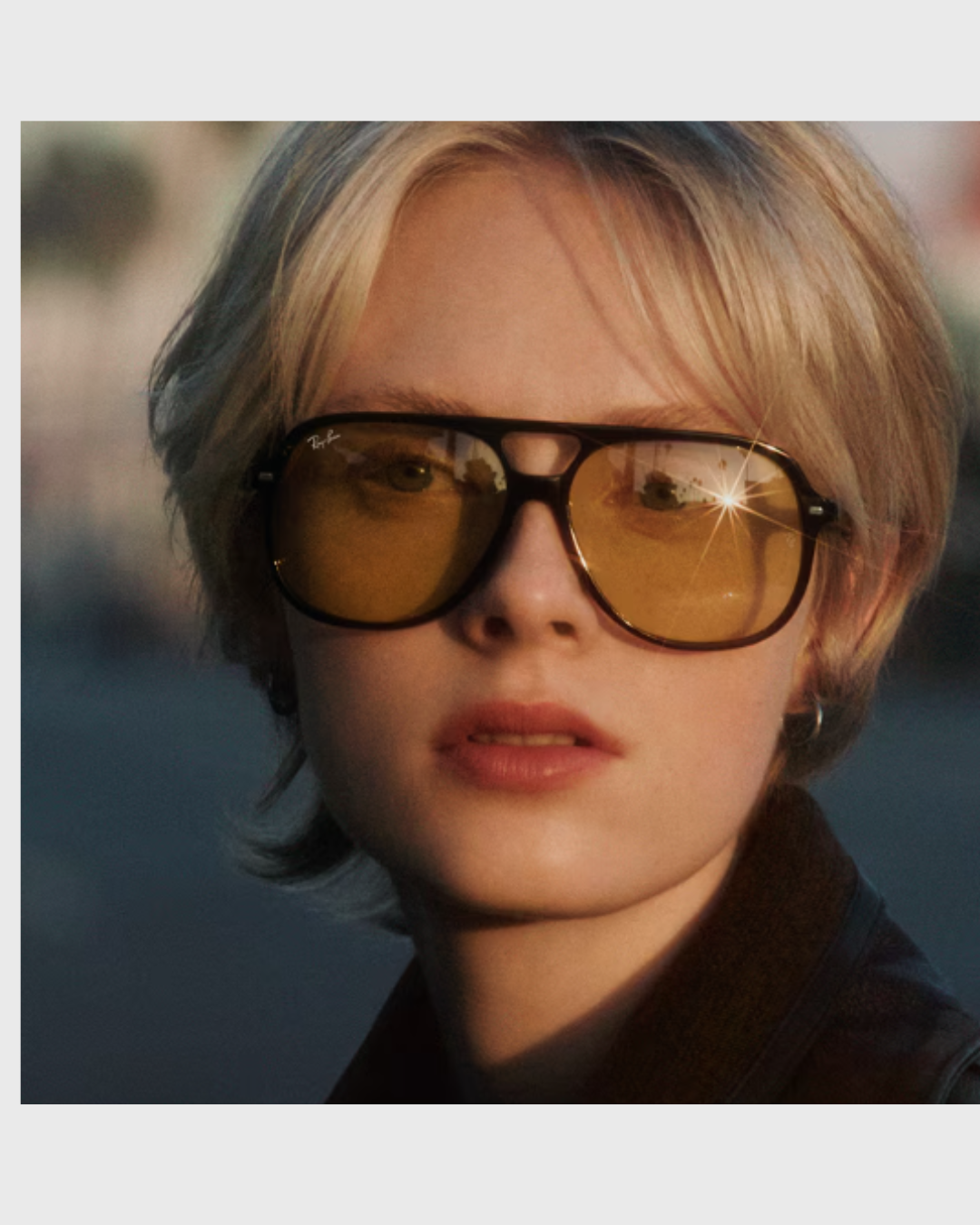 RAYBAN BILL SUNGLASS Black Yellow