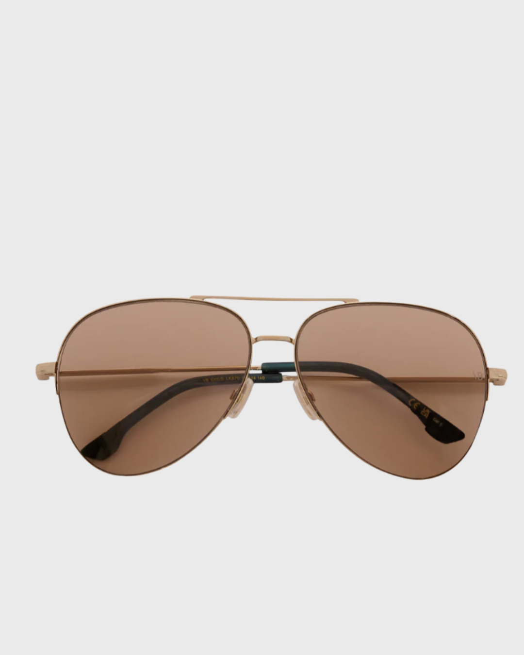 VICTORIA BECKHAM Aviator Sunglass 1000 Gold / Brown