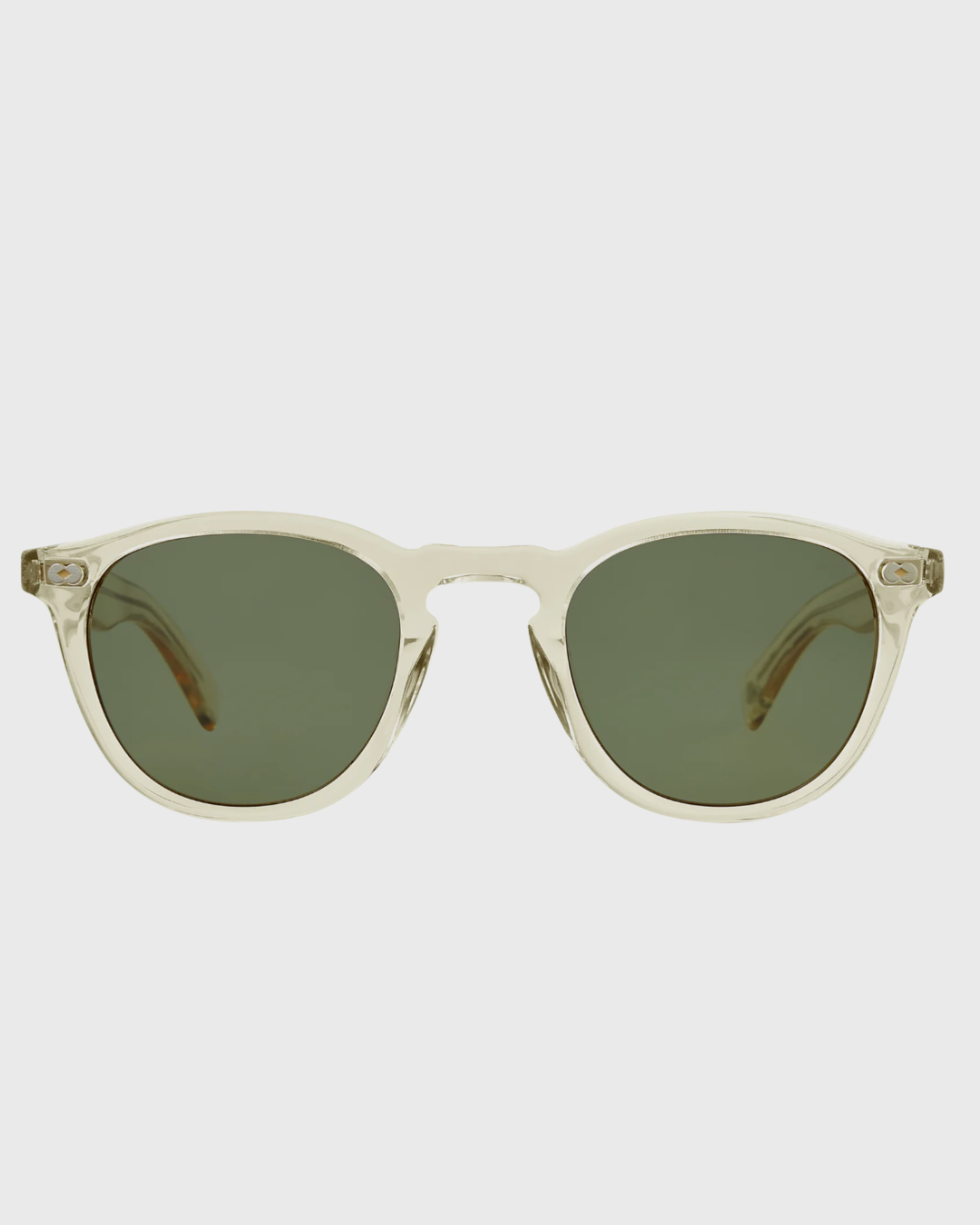 Garrett Leight Hampton X Sunglasses — Champagne / Pure Glass Green