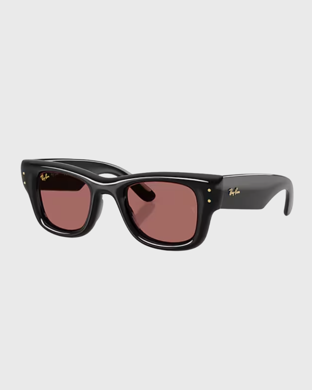RAYBAN WAYFARER PUFFER SUNGLASS Polished black/dark violet