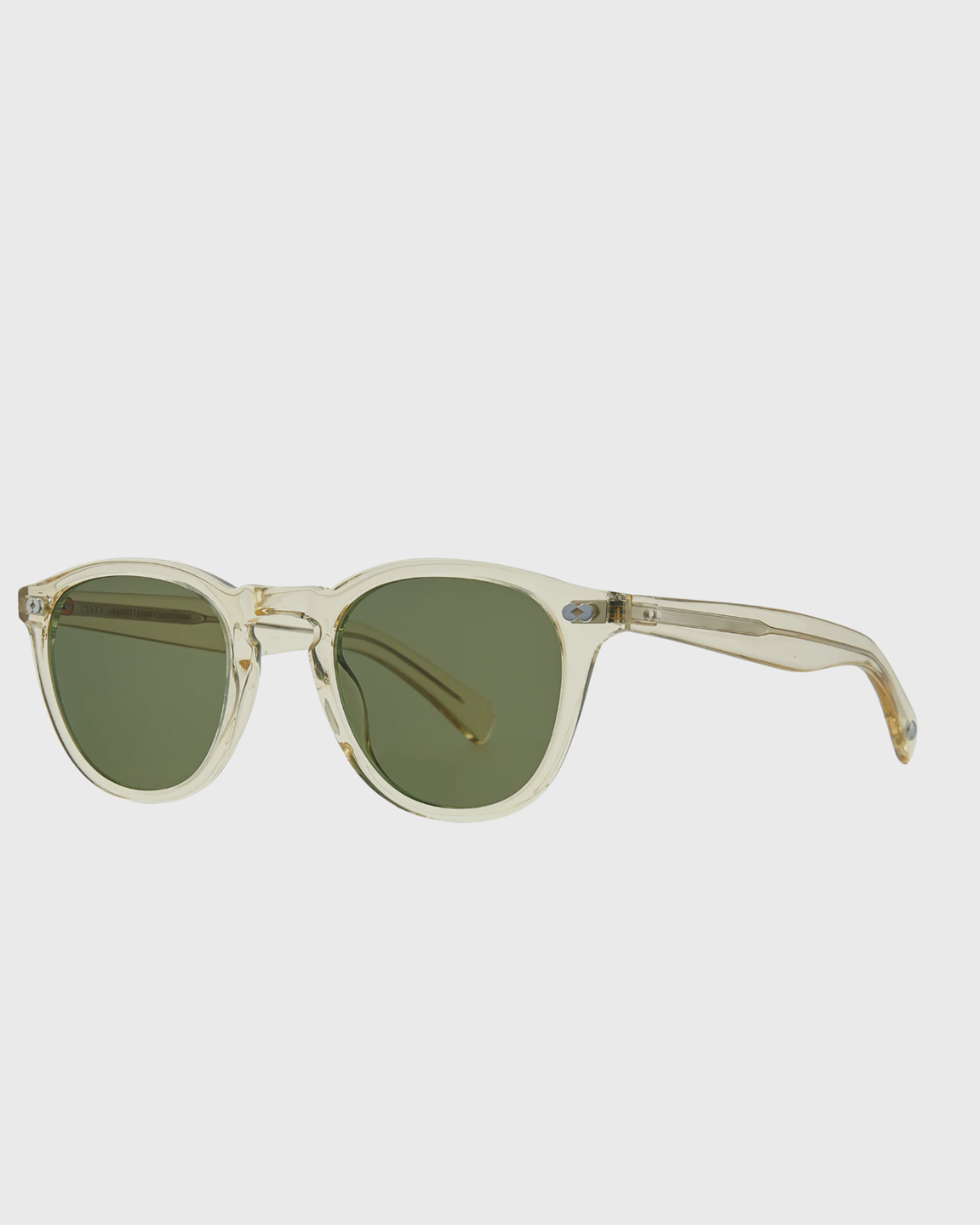 Garrett Leight Hampton X Sunglasses — Champagne / Pure Glass Green