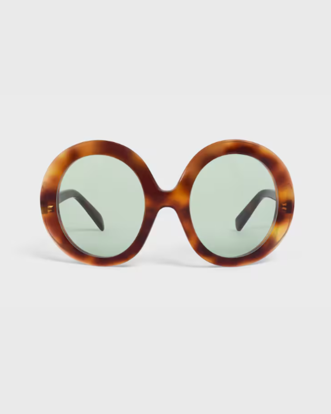 CELINE 40345i Disc Sunglass Tortoise / Light Green