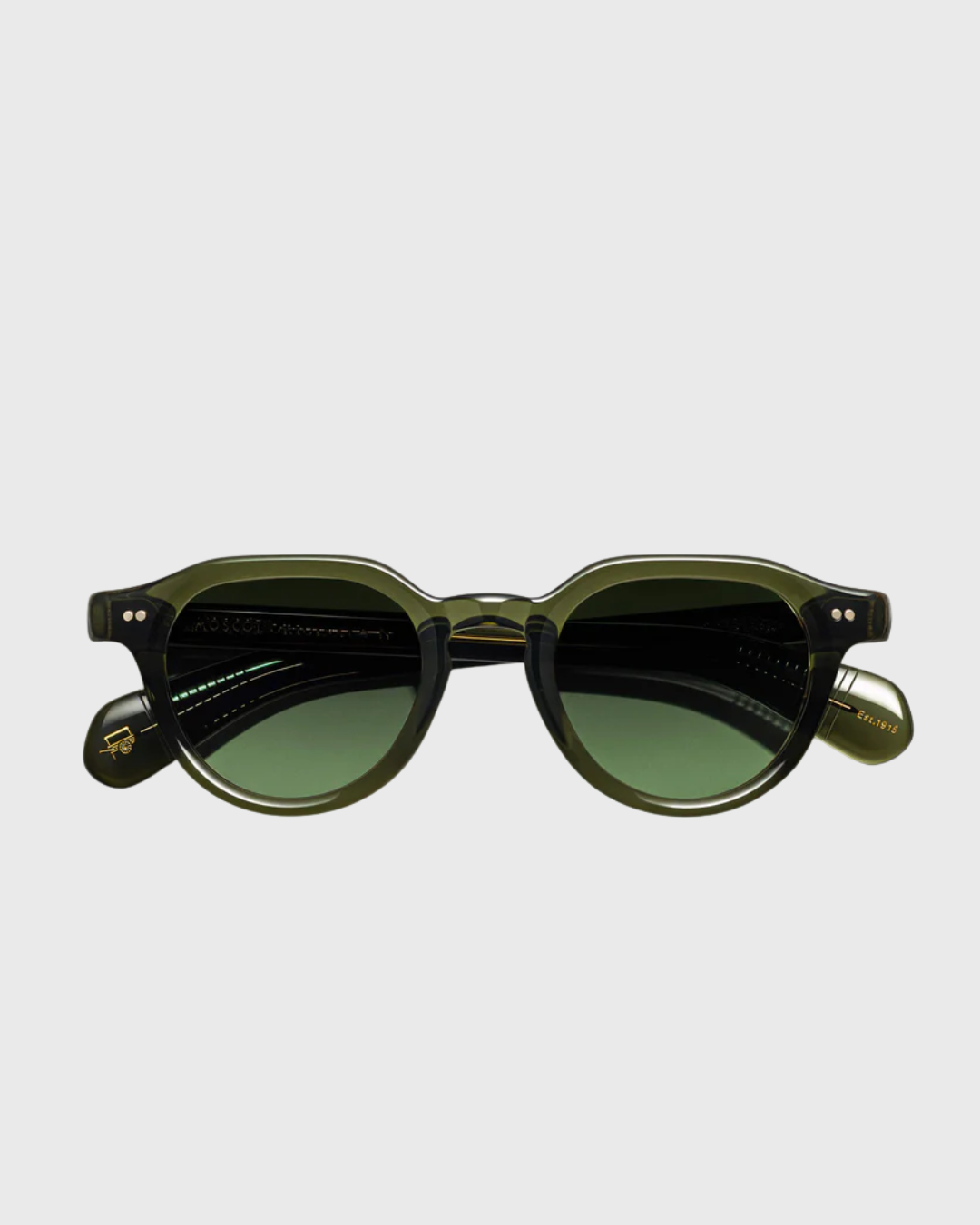 MOSCOT BAITSIM SUNGLASS DARK GREEN FORREST WOOD 46 (SMALL)