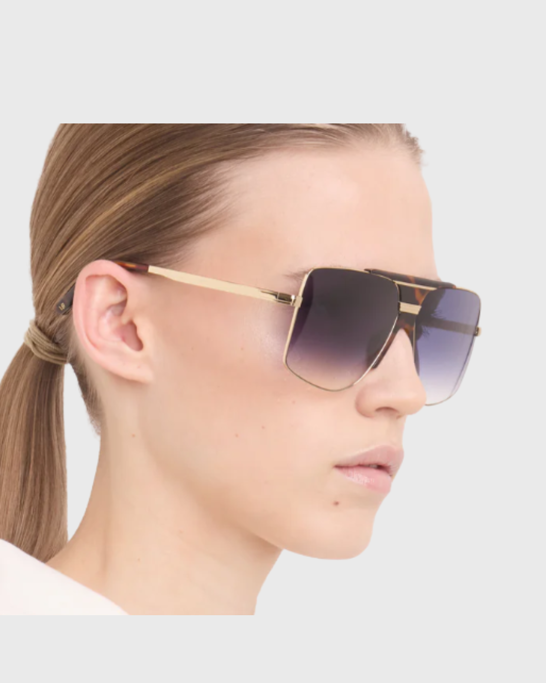 VICTORIA BECKHAM Aviator 7006 Tort Gold / Blue Graduated Sunglass