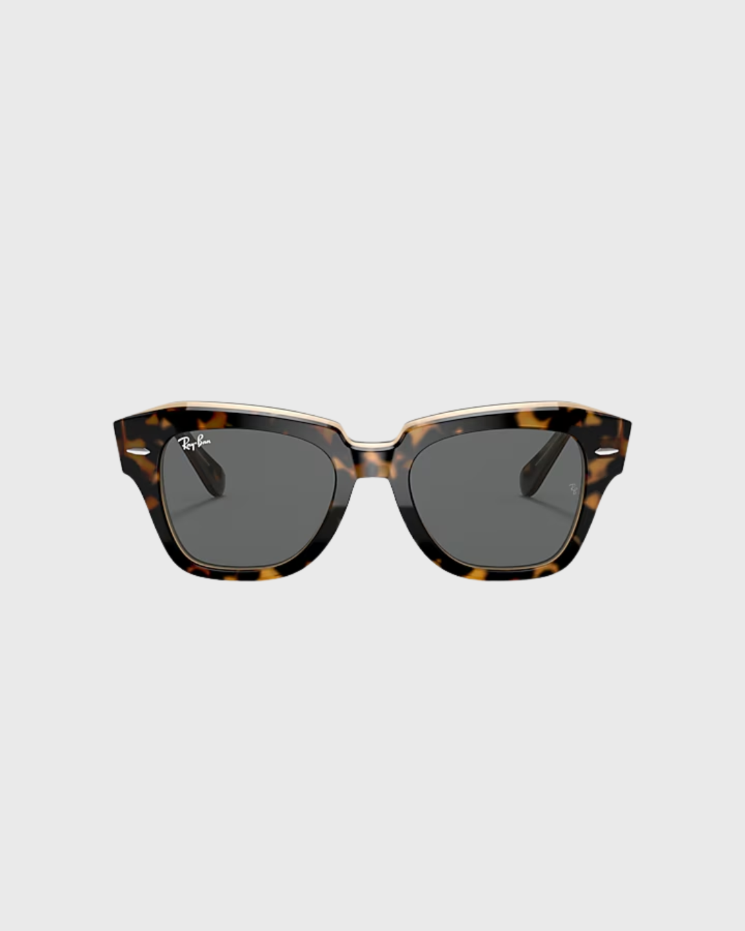 Ray-Ban State Street RB2186 — Polished Havana on Transparent Brown / Grey