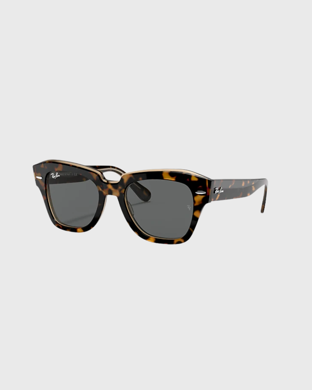 Ray-Ban State Street RB2186 — Polished Havana on Transparent Brown / Grey